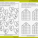 Verliebte Zahlen Grundschule Arbeitsblatt
