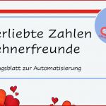 Verliebte Zahlen Grundschule Arbeitsblatt Kostenlos