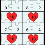 „verliebte Zahlen“ Puzzle & Legekarten – Materialwerkstatt