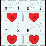 „verliebte Zahlen“ Puzzle & Legekarten – Materialwerkstatt