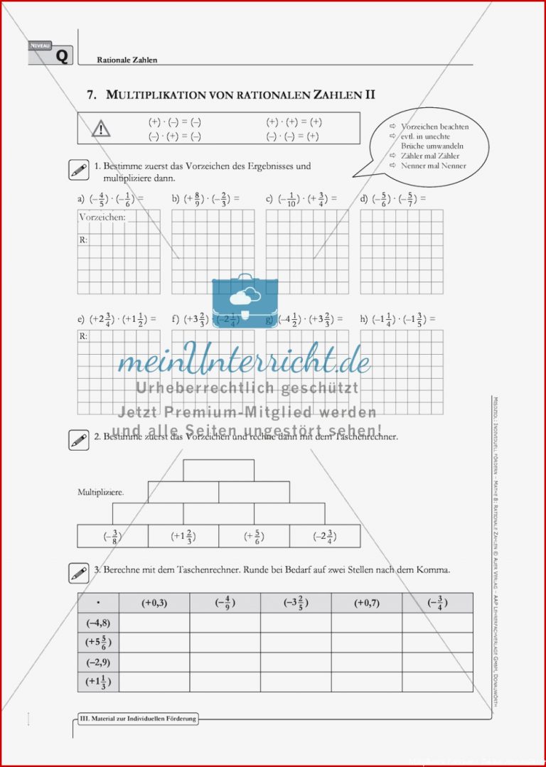 Vermischte Übungsaufgaben zur Multiplikation und Division