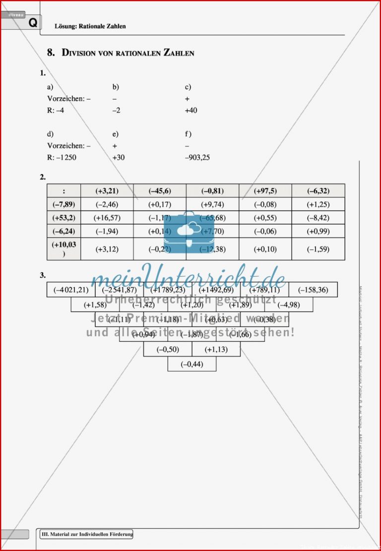 Vermischte Übungsaufgaben zur Multiplikation und Division