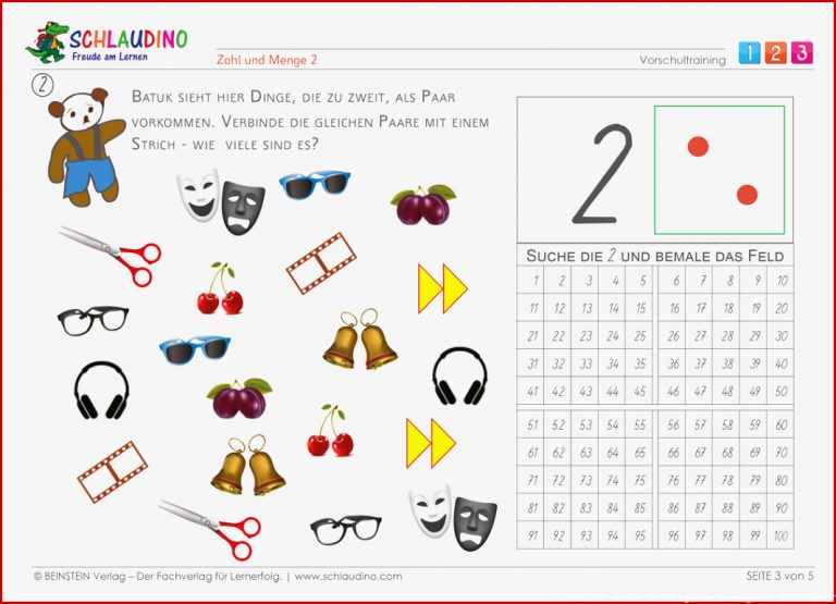 Verständnis für Mengen und Zahlen Vorschule im Kindergarten