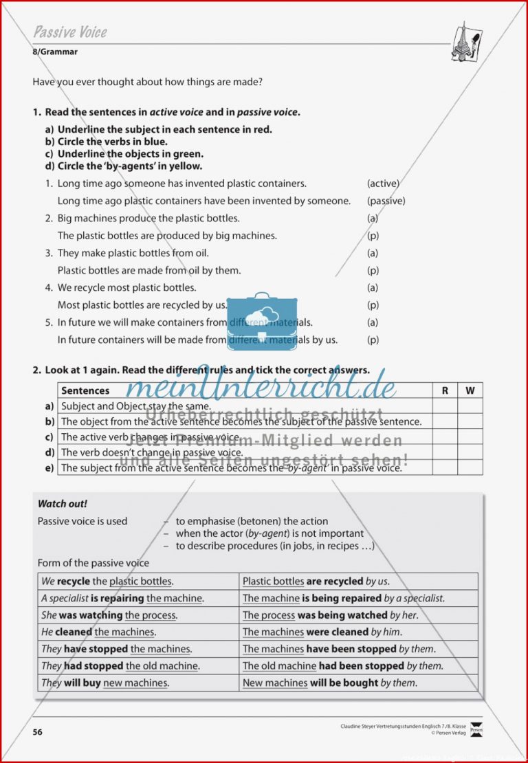 Vertretungsstunden Englisch 8 Klasse Übungen Zur