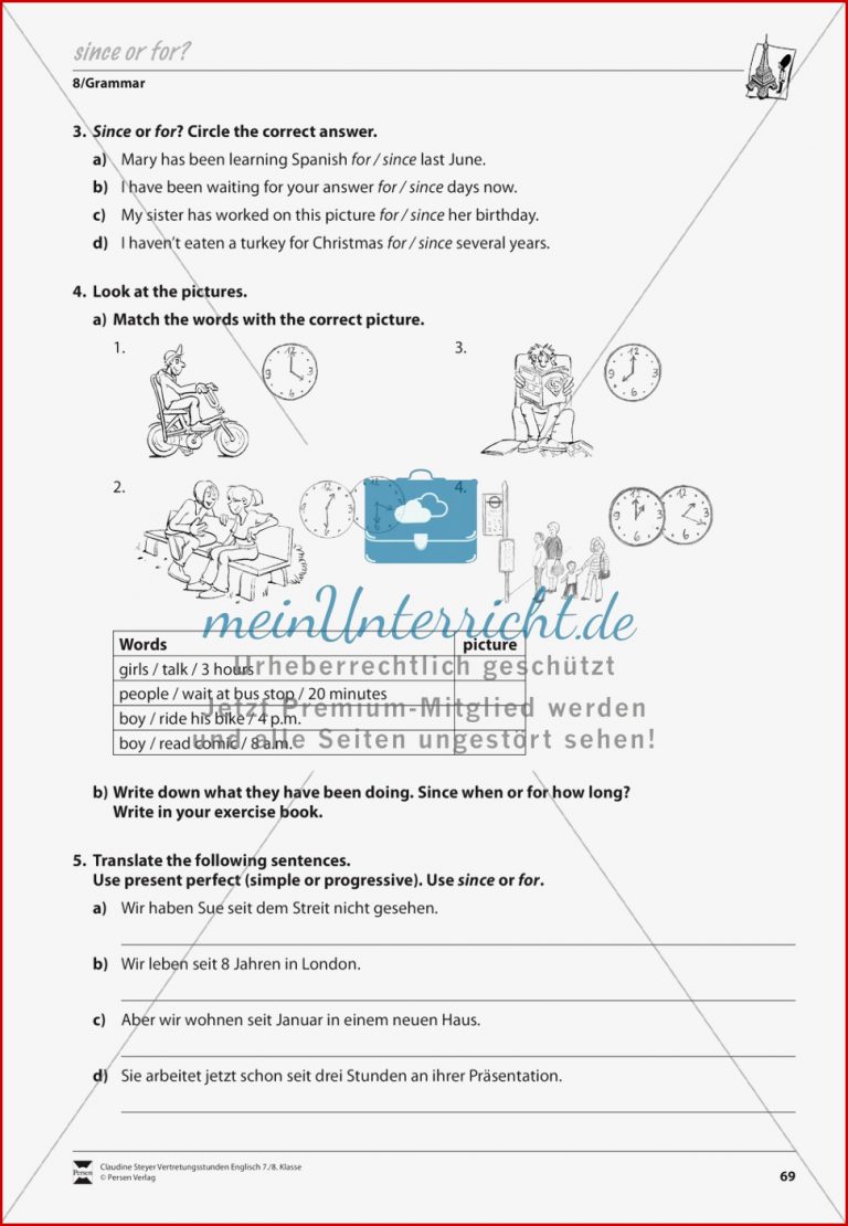 Vertretungsstunden Englisch 8 Klasse Übungen zur