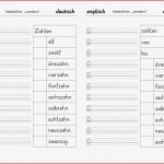 Vokabelliste Numbers Zahlen Bis 100 Zum Einkleben Ins