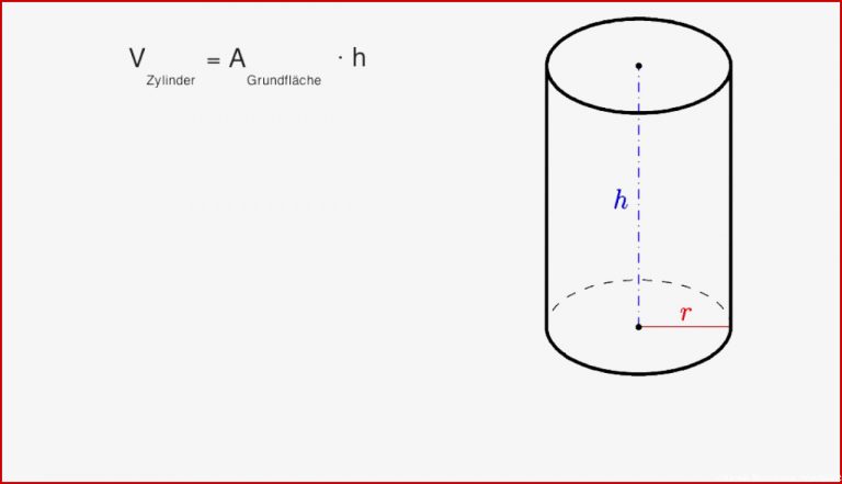 Volumen Des Zylinders 8 Klasse