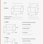 Volumen Quader Und Würfel – Unterrichtsmaterial Im Fach