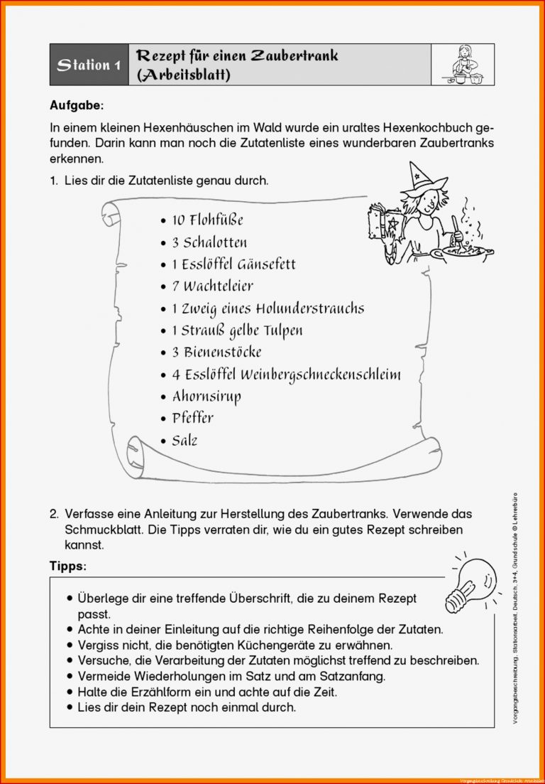 Vorgangsbeschreibung Klasse 7 Arbeitsblätter Worksheets