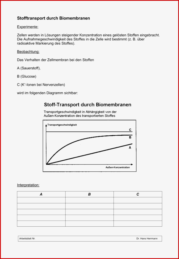 Vorlage Zellmembran Arbeitsblatt Arbeitsblatt