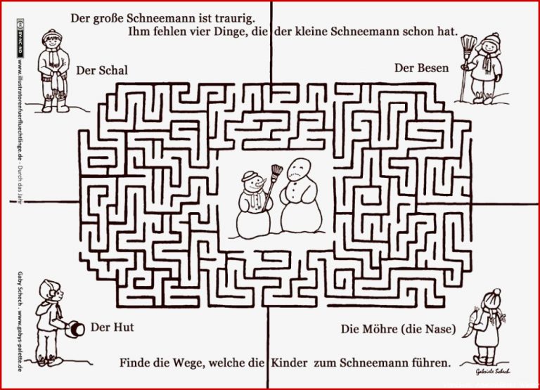 Vorschule Arbeitsblätter Winter – Kinder Multiplikation - Kostenlose