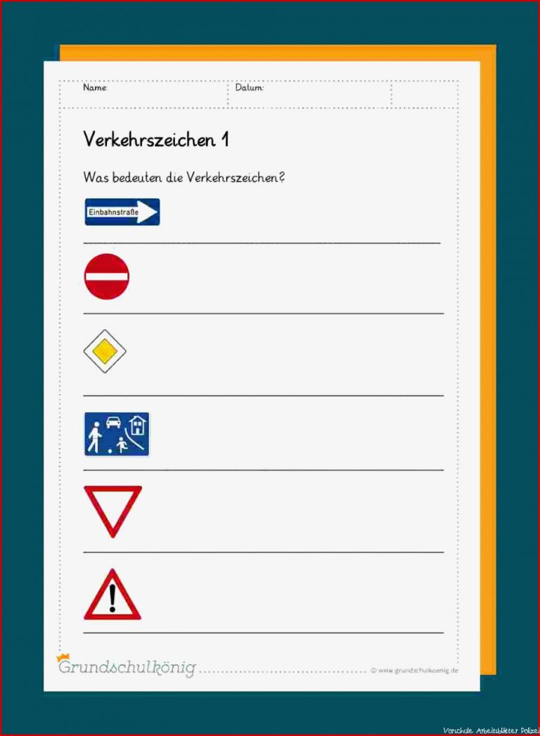 Vorschule Verkehrserziehung Kindergarten Arbeitsblatter