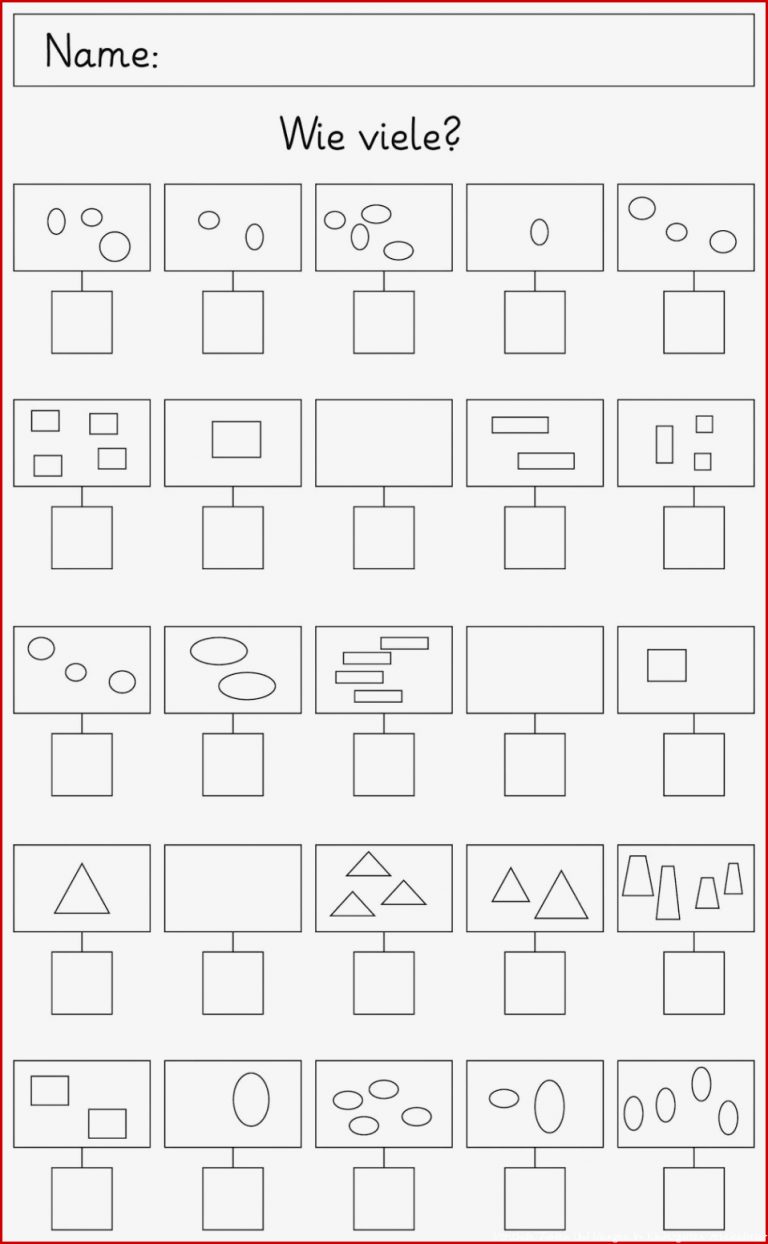 Vorschule Zahlen Und Mengen Im Kindergarten Arbeitsblätter