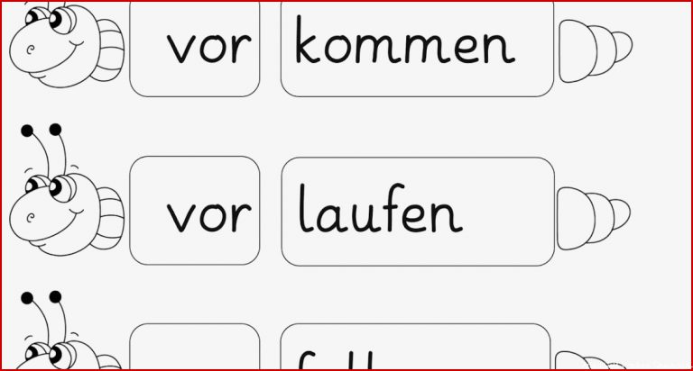 Vorsilben Verben Grundschule Arbeitsblatt Carl Winslow