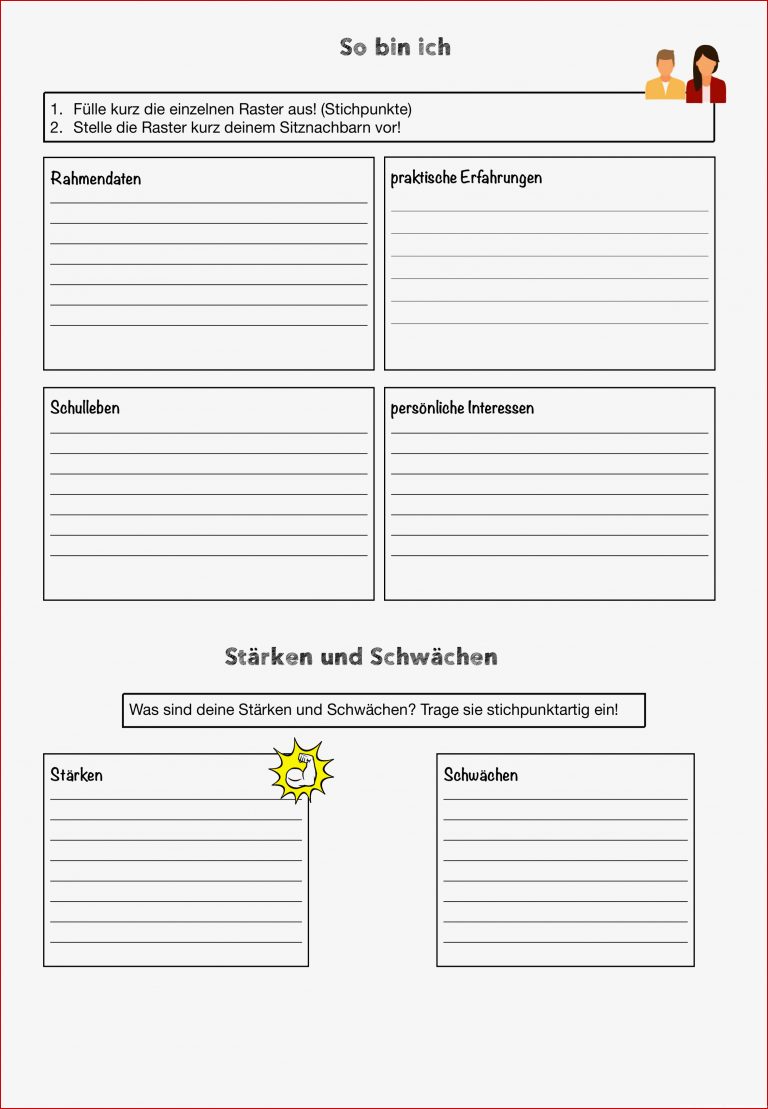 Vorstellungsgespräch Notizzettel – Unterrichtsmaterial in