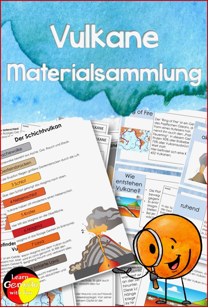 Vulkane Materialsammlung – Unterrichtsmaterial Im Fach