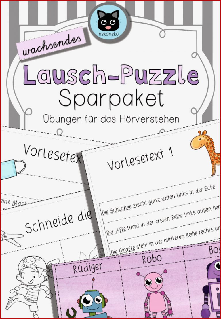 Wachsendes Sparpaket Lausch Puzzles