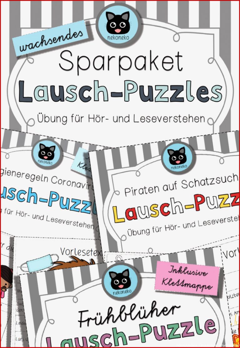 Wachsendes Sparpaket Lausch Puzzles