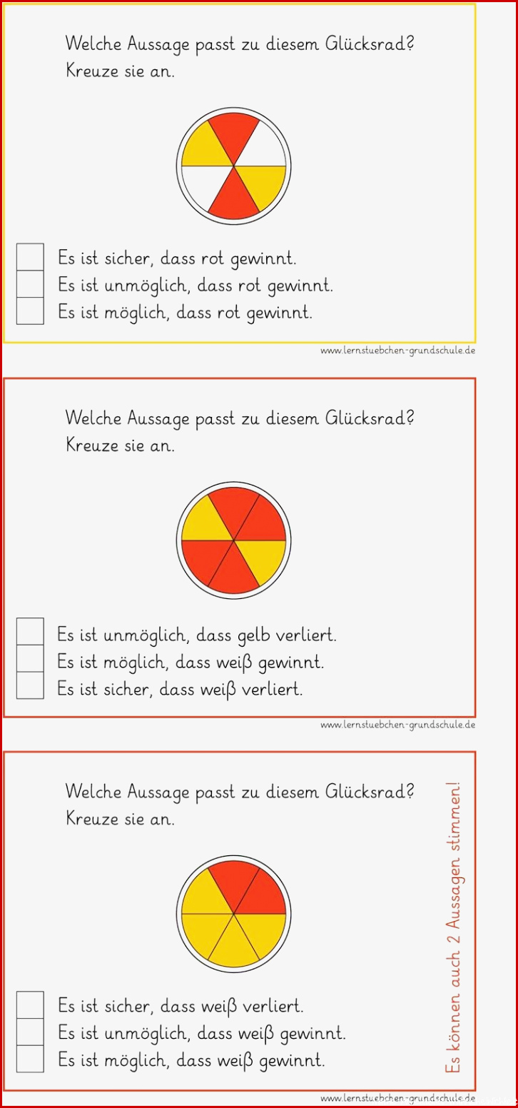 Wahrscheinlichkeit am Glücksrad