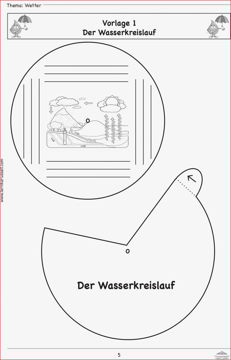 Wasserkreislauf Grundschule Arbeitsblätter Worksheets