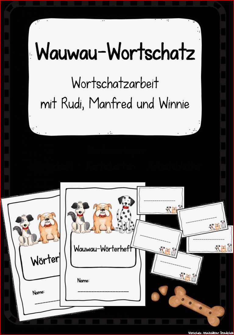 Wauwau Wortschatz Wortschatzarbeit Mit Rudi Manfred Und