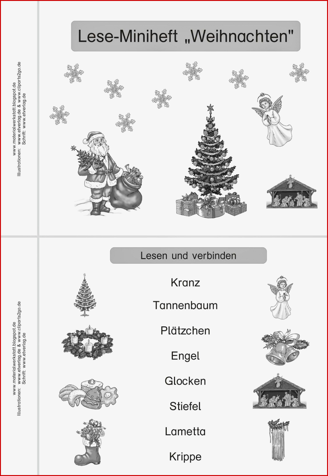 Weihnachten Arbeitsblätter Grundschule Kinderbilder