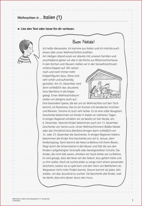 Weihnachten In Anderen Ländern Grundschule Arbeitsblätter - Kostenlose