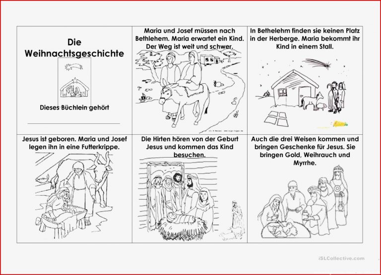 Weihnachtsgeschichte Arbeitsblatt Kostenlose Daf