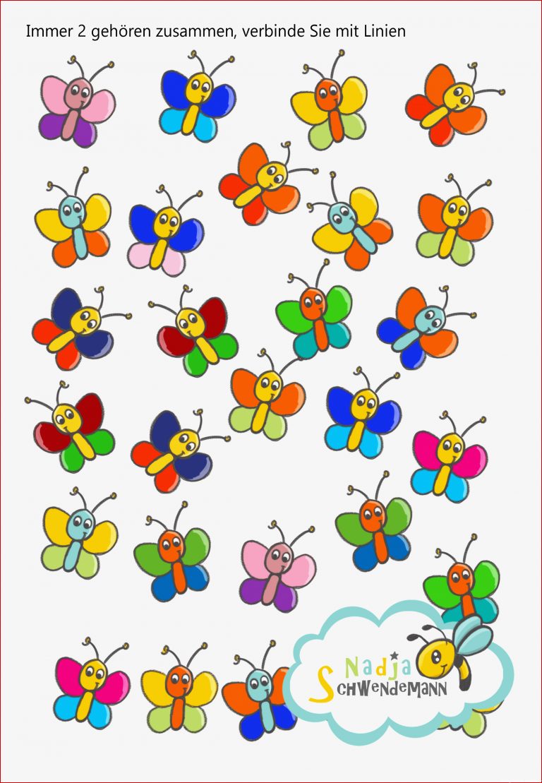 Welche Schmetterlinge Gehören Zusammen Vorschulblatt
