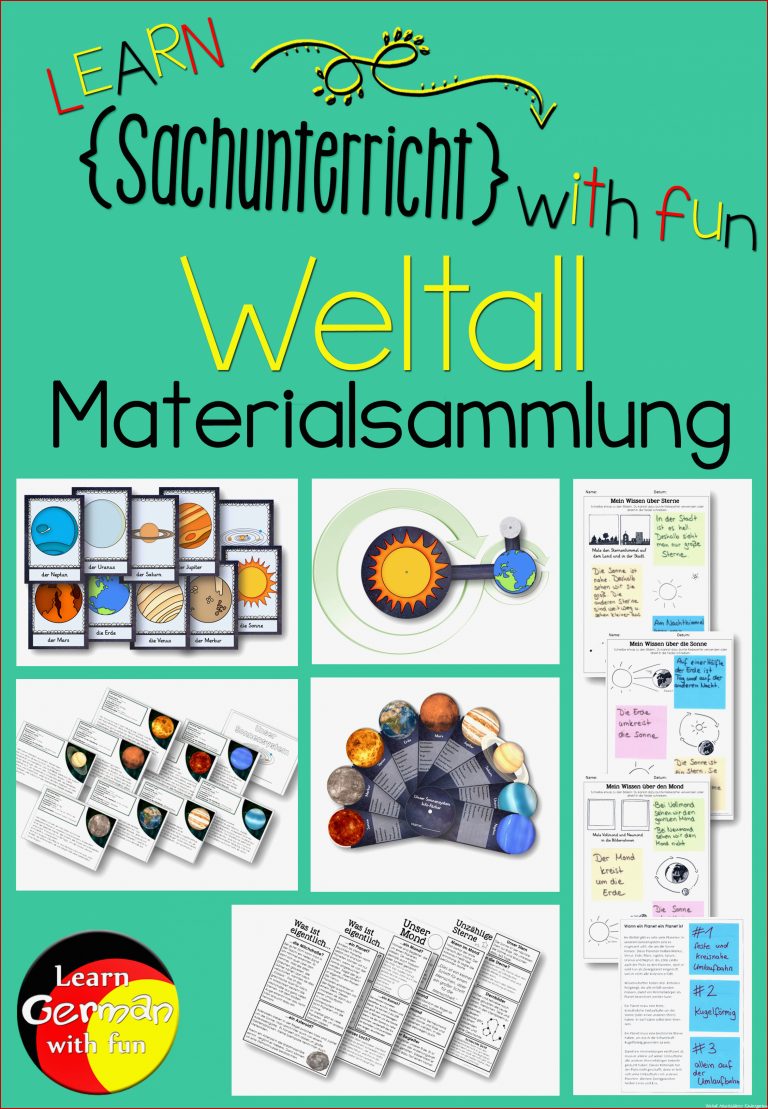 Weltall Materialsammlung Planeten Sterne Mond Und