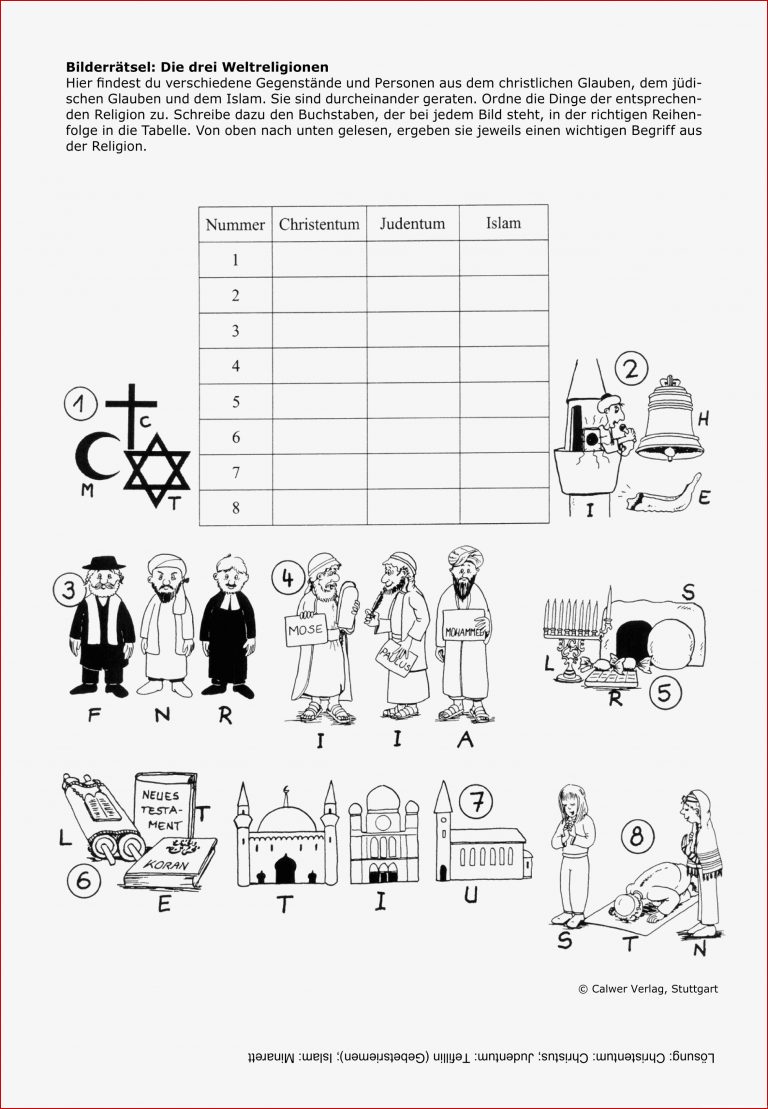 Weltreligionen Unterrichtsmaterial Dorothy Meyer Grundschule
