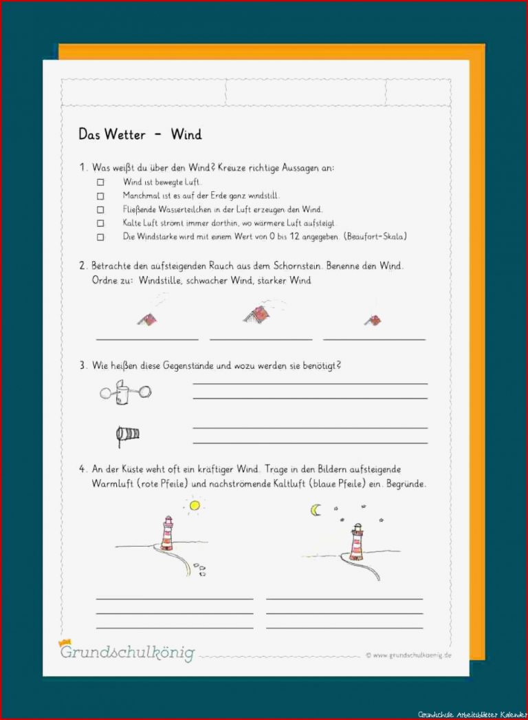 Wetter Arbeitsblätter Grundschule Worksheets