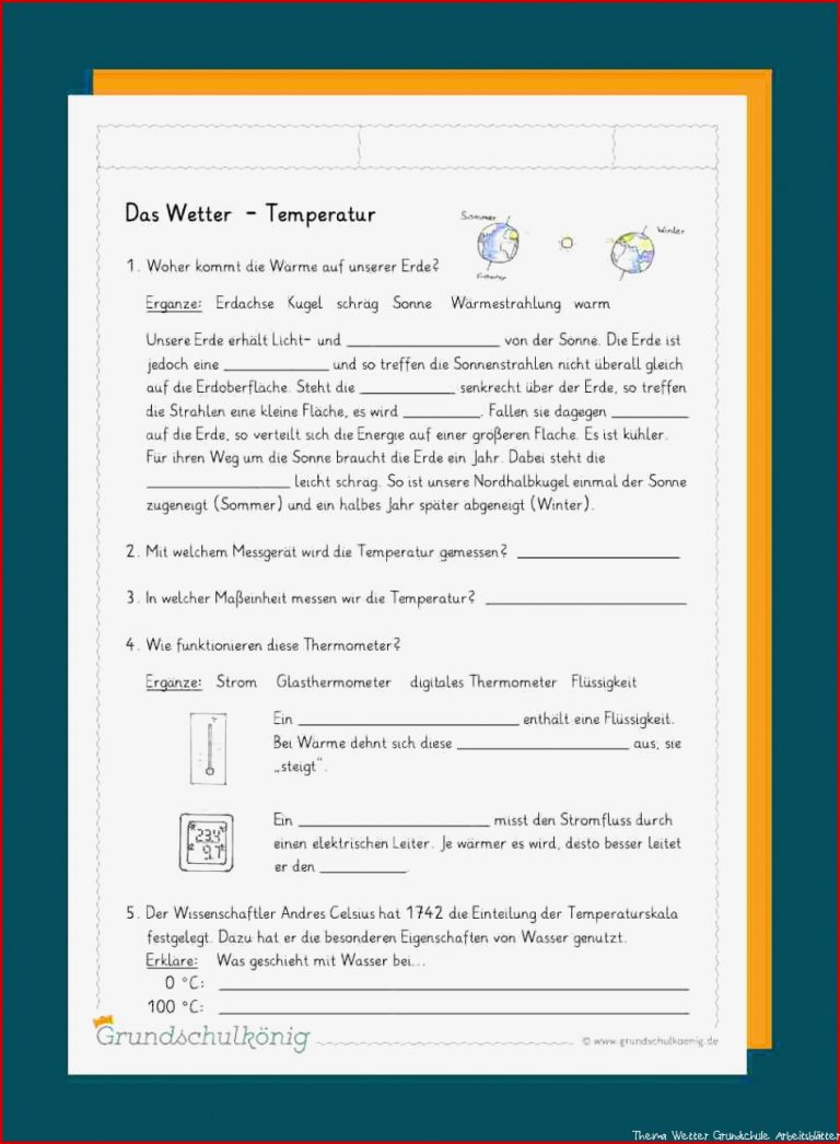 Wetter Thermometer Grundschule The Homey Design