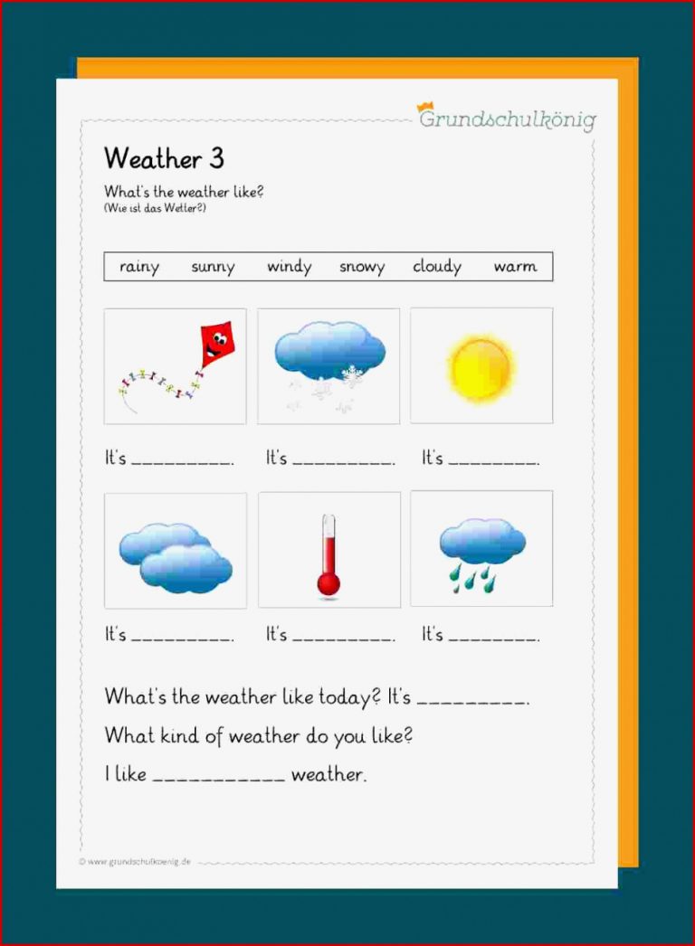 Wettererscheinungen Grundschule Kinderbilderwnload
