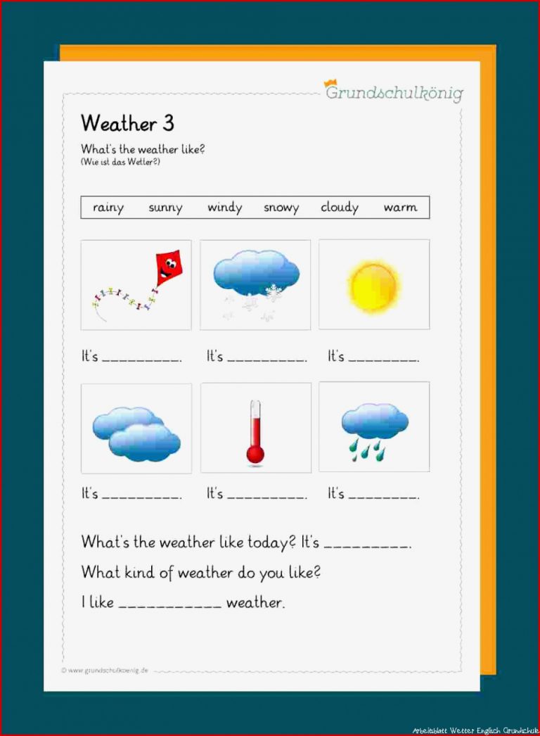 Wettererscheinungen Grundschule Kinderbilderwnload