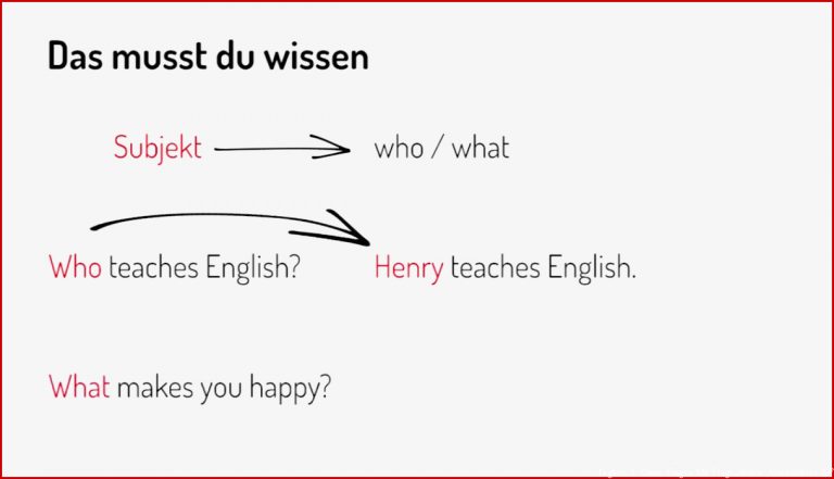 Wie du im Englischen mit who und what nach Subjekt und Objekt fragst (Vorschau)
