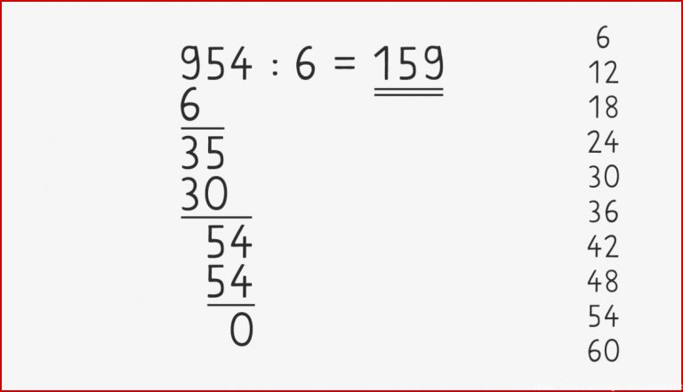 Wie geht schriftliches divi ren mit Einerzahlen