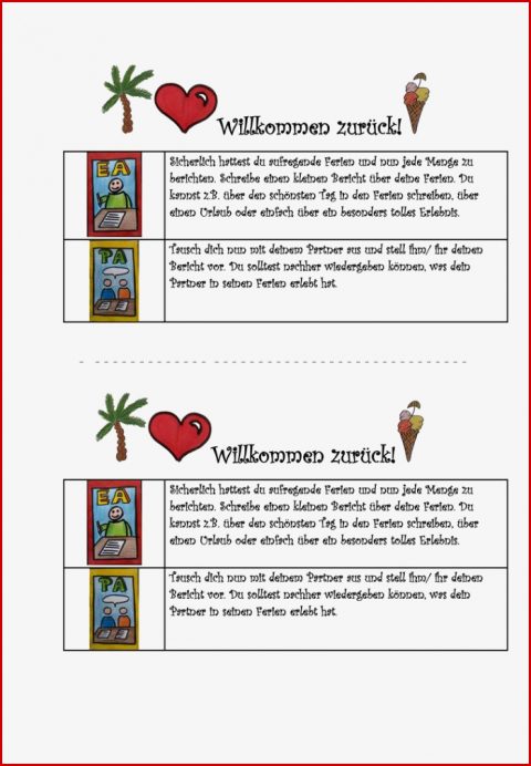 Wiedersehen Nach Den sommerferien – Unterrichtsmaterial Im