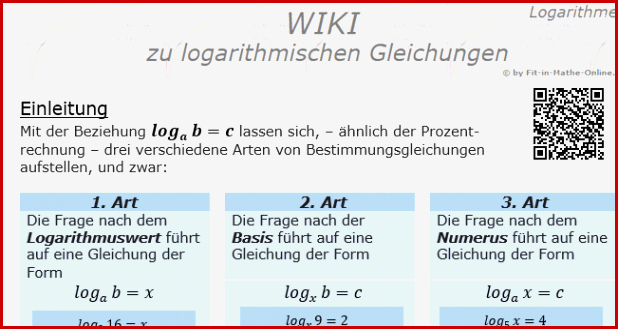 Wiki Zu Logarithmischen Gleichungen