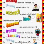 Willkommen Auf Deutsch Wochentage