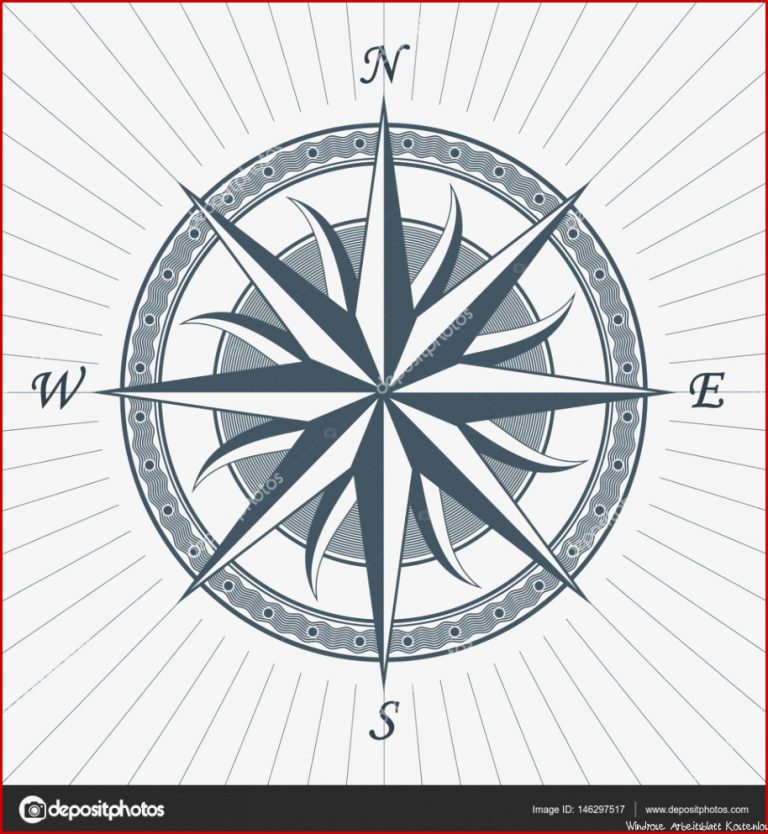 Windrose Zeichnen Vorlage
