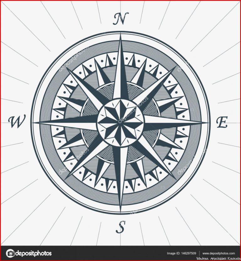 Windrose Zeichnen Vorlage