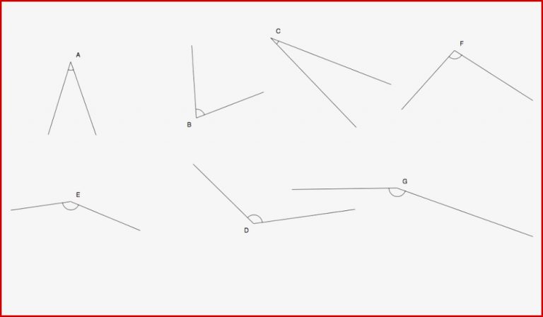 Winkel messen Arbeitsblatt I mit Lösungen