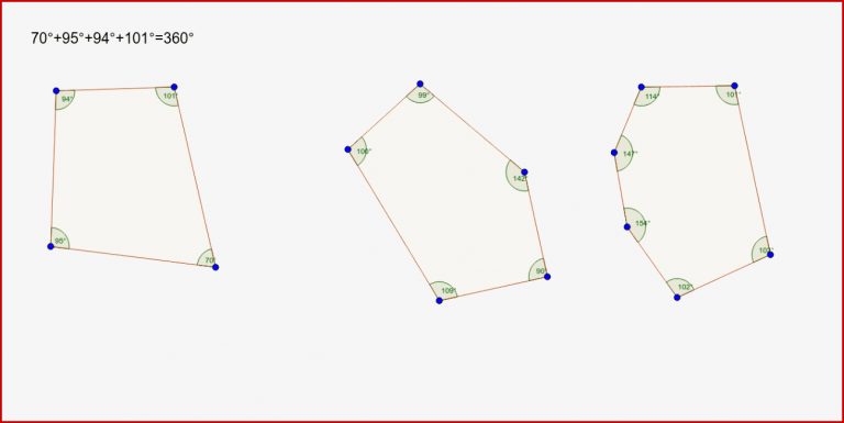 Winkelsumme im Viereck und Vieleck – GeoGebra