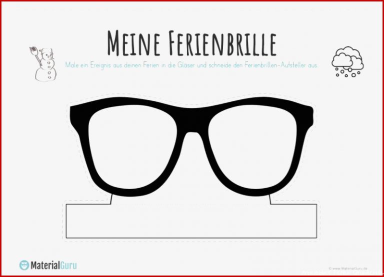 Winterferien Brille