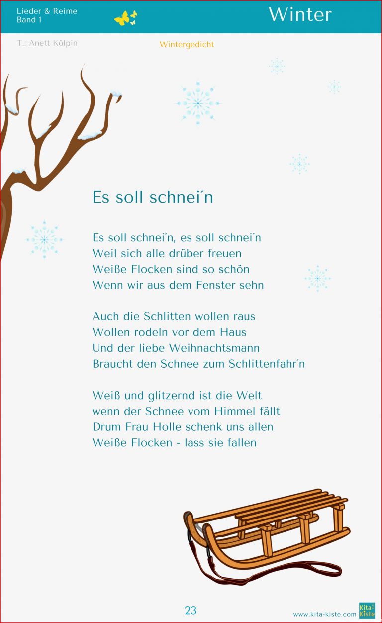 Wintergedicht grundschule klasse 3 Wintergedicht