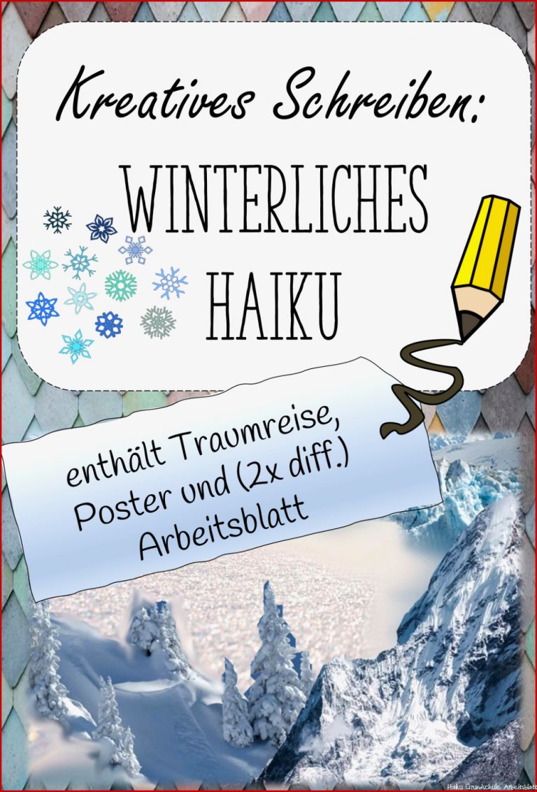 Winterliches Haiku Schnee Und Eis Gedicht 2 Fach Diff