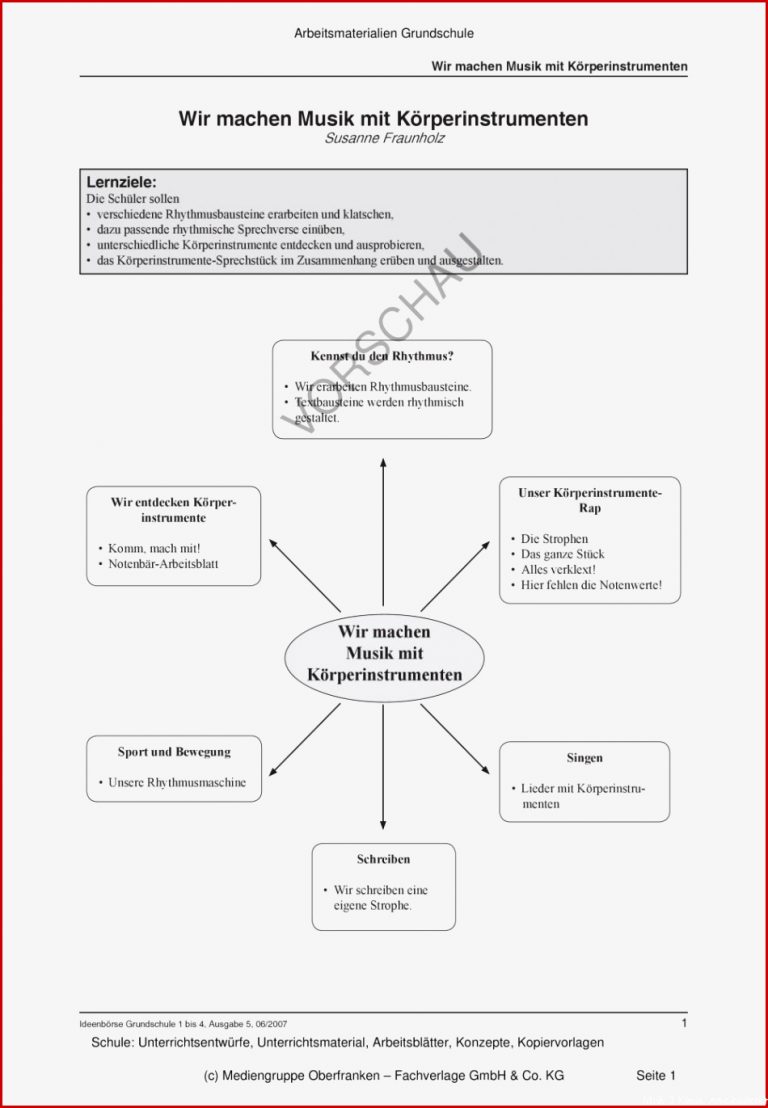 Wir machen Musik mit Körperinstrumenten (3.-4. Klasse) - eDidact