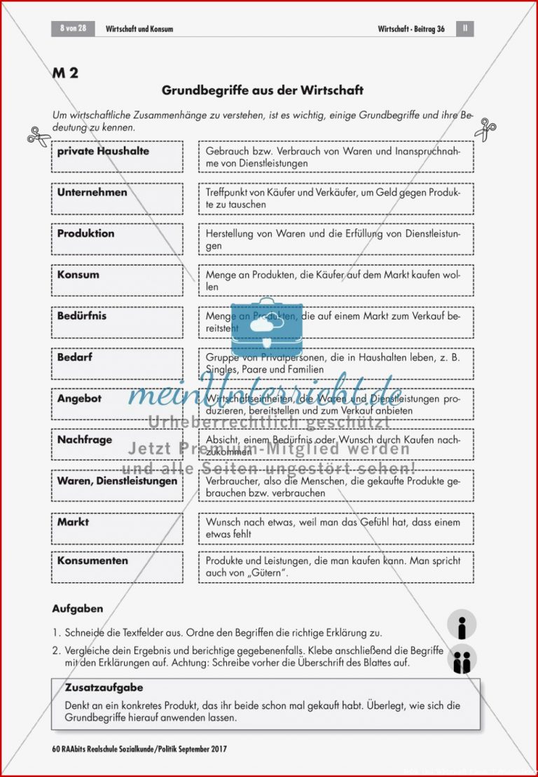 Wirtschaft Und Konsum Meinunterricht
