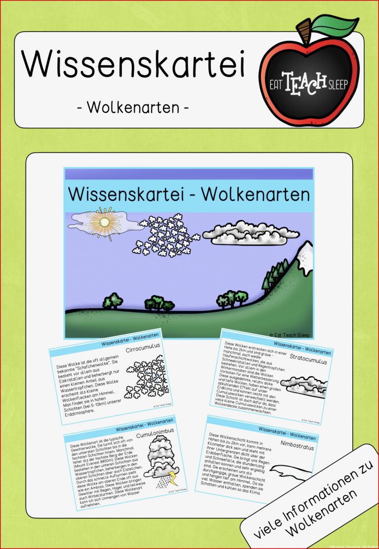 Wissenskartei Wolkenarten